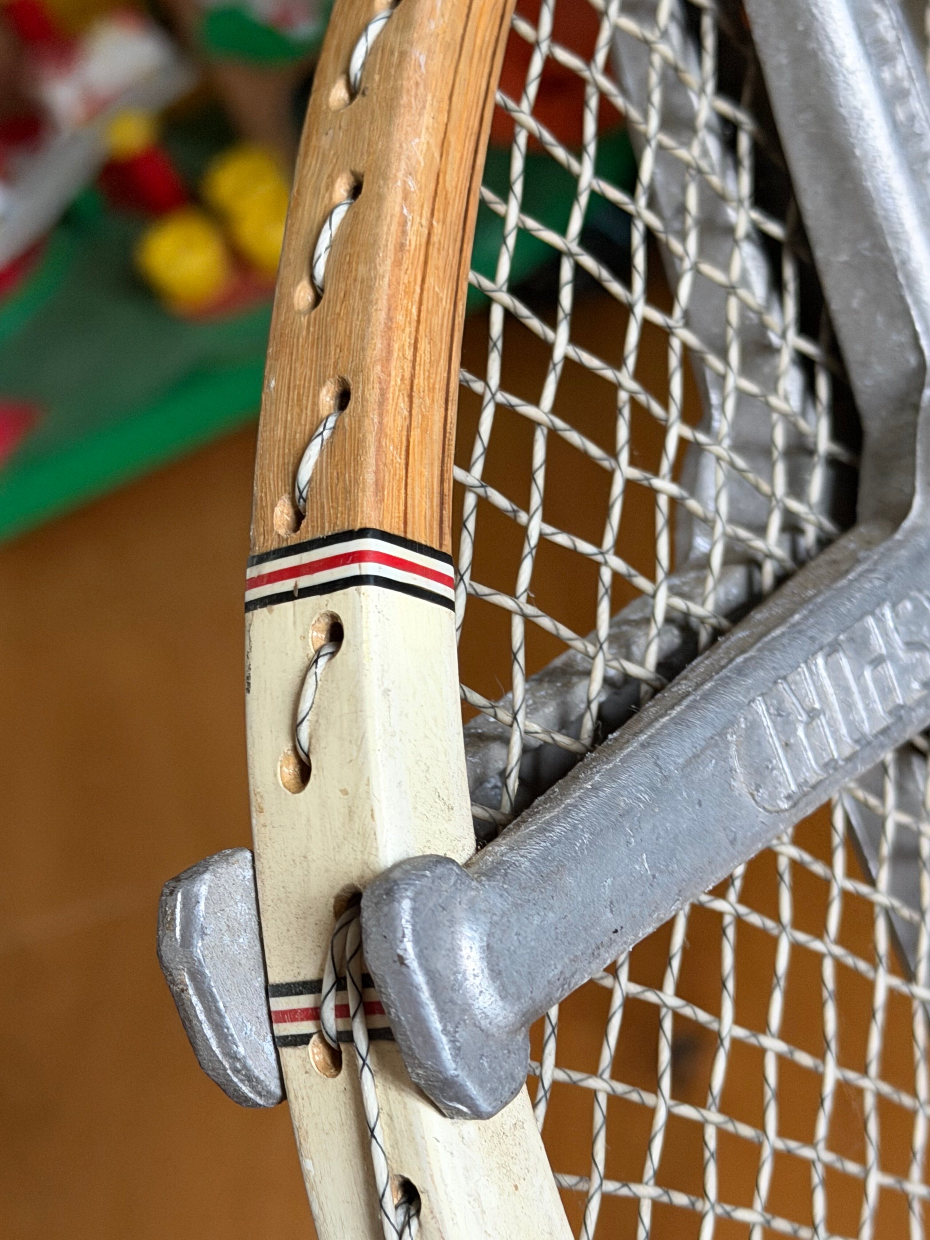 Vintage Pinguin rackets from the 1960s.