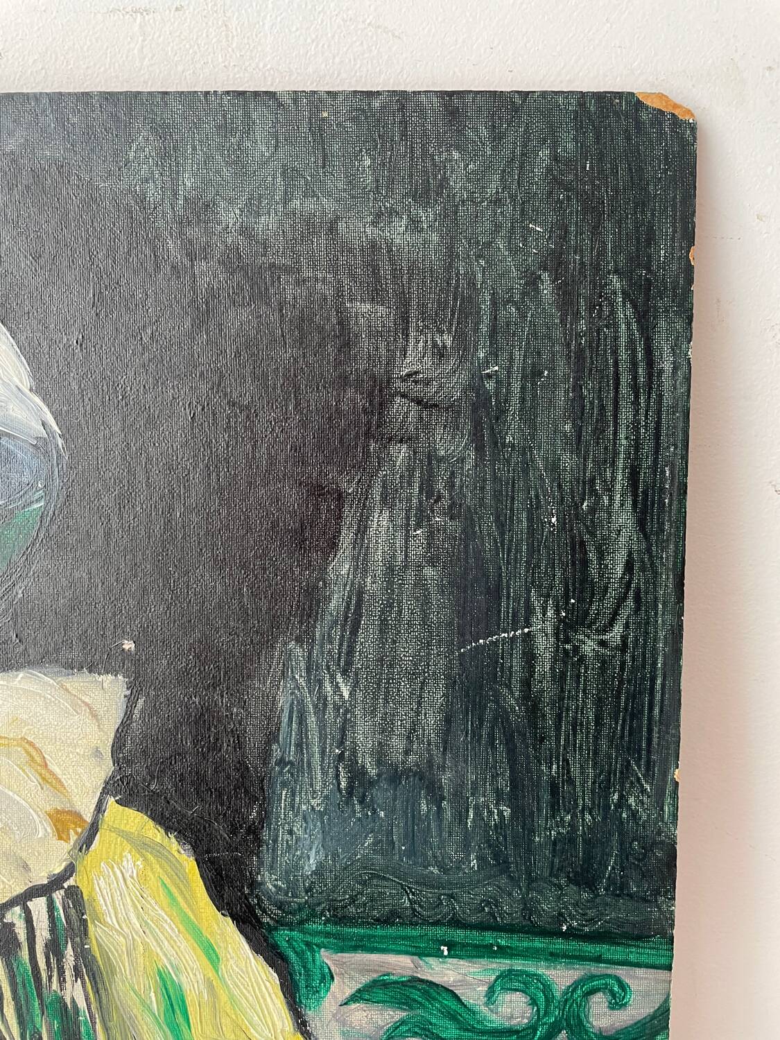 Tableau huile sur bois