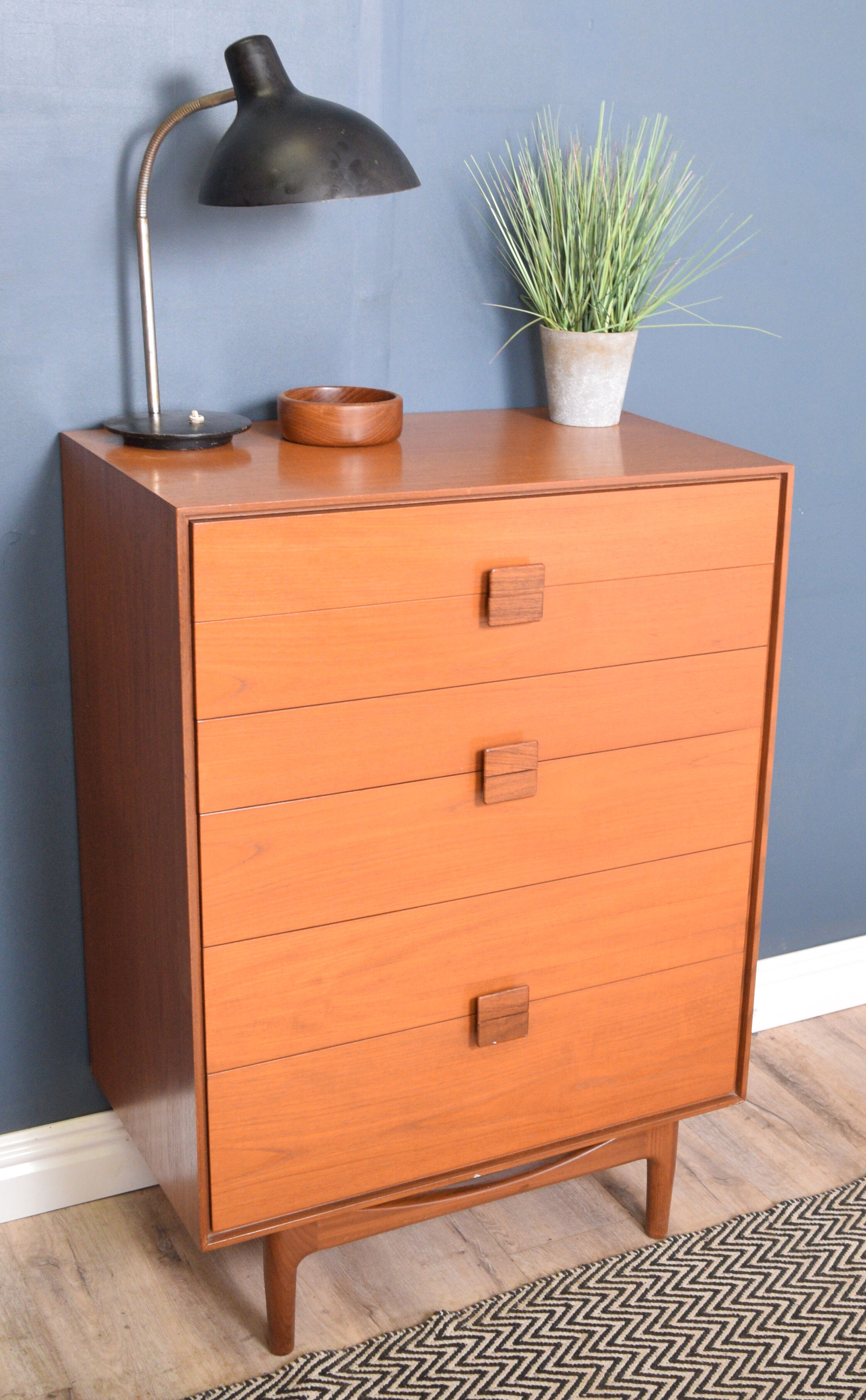 Restored Retro Teak 1960s LB Kofod Larsen Teak Chest Of Drawers G Plan