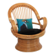 Fauteuil rotin pivotant