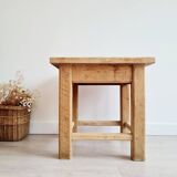 Brutalist table - oak side table