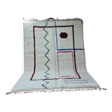 Large Berber Beni Ouarain Rug 300x200cm - Abstract & Artistic Design