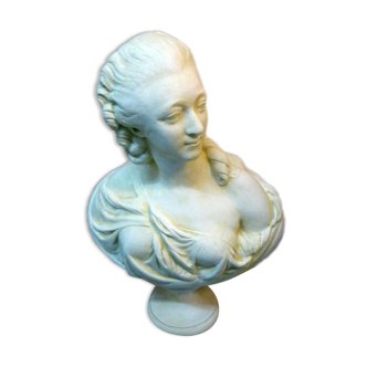 Bust countess of barry patinated in staff
