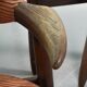 Lot de 4 chaises de salle à manger Tijsseling en wengé et tissu rouge pierre, Hulmefa, années 60