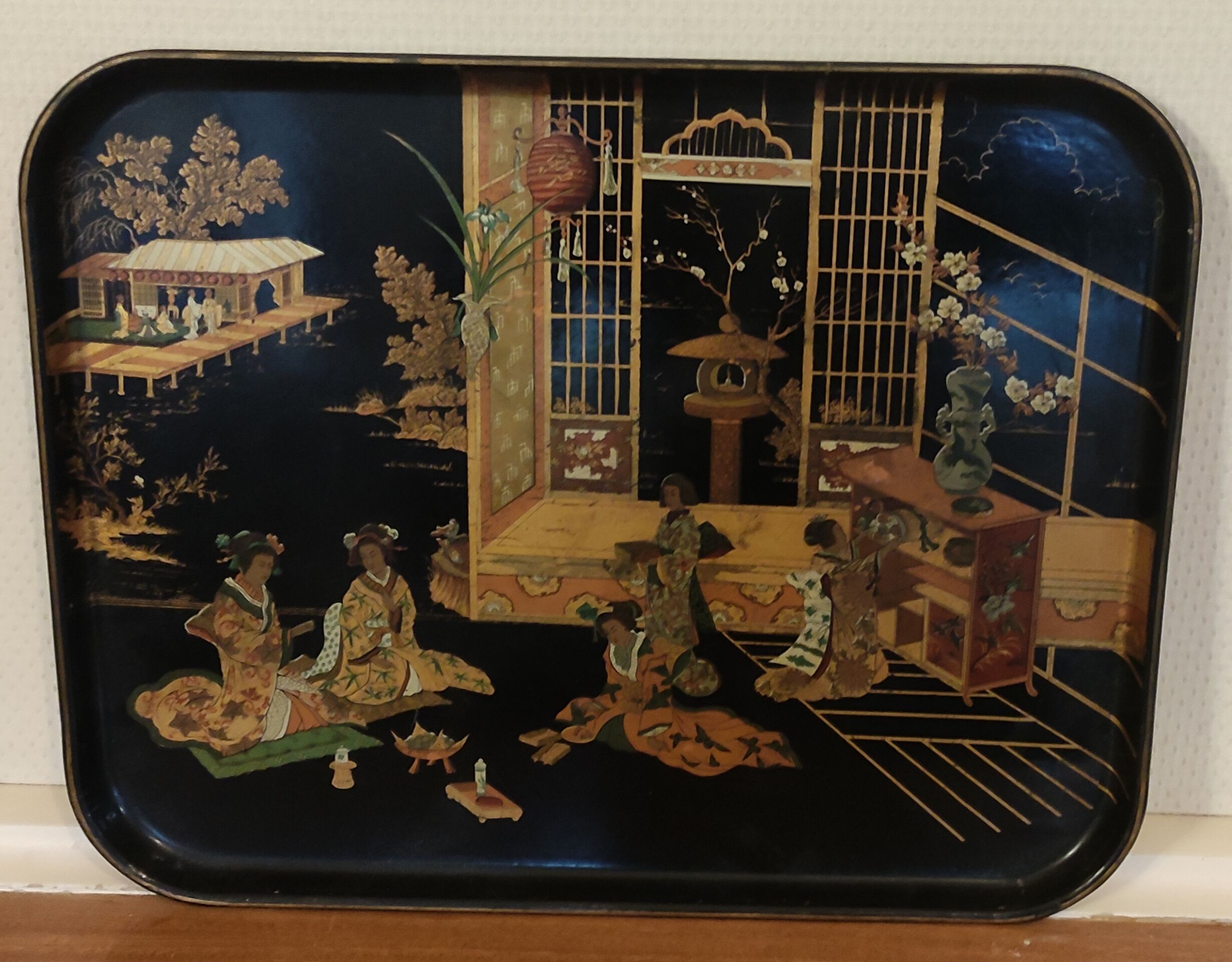 Tray Napoleon III Japanese decoration