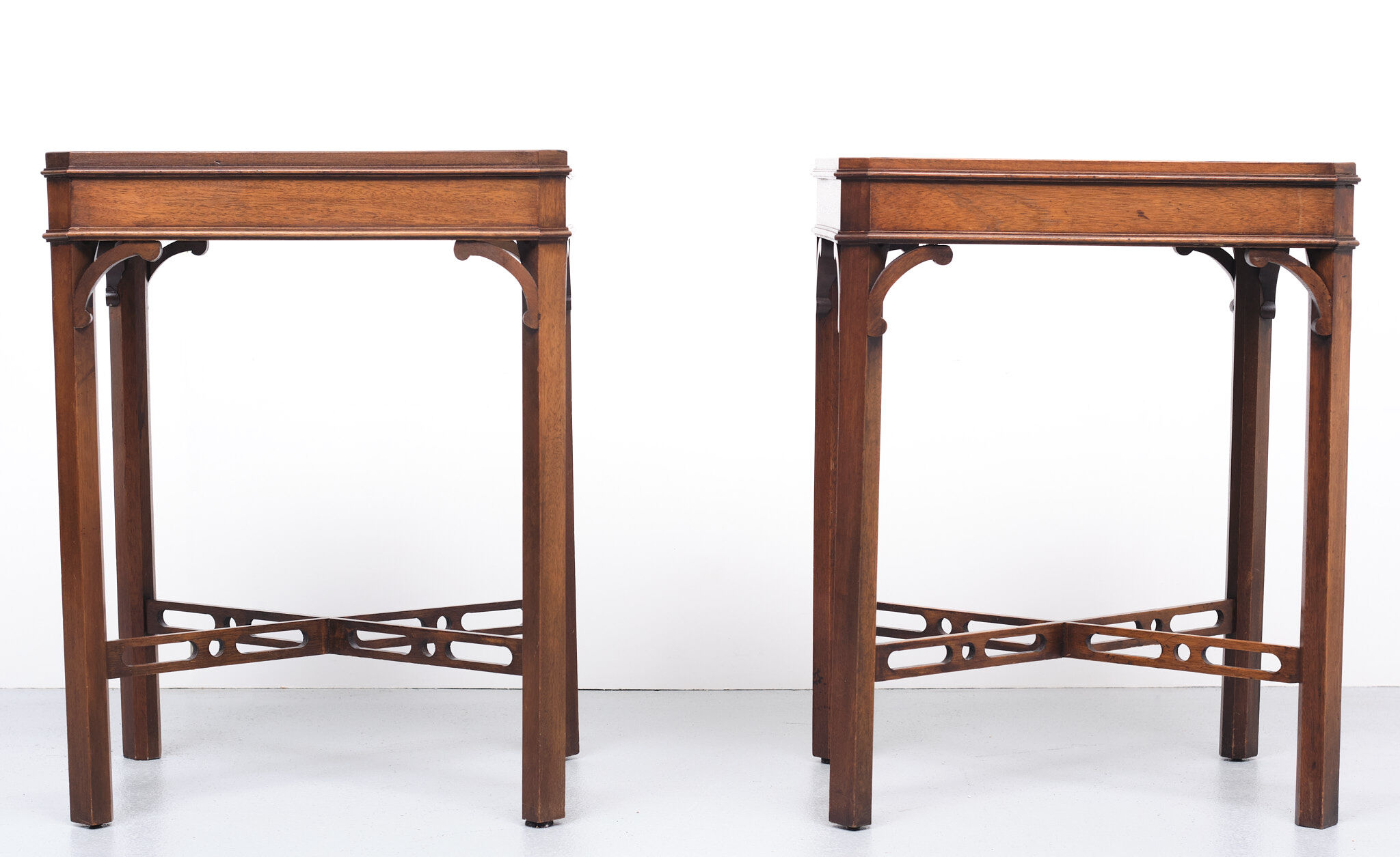 Bevan Funnell Mahogany Side Tables for Reprodux England, 1960s