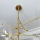Suspension en laiton & verre Borosilicate " RD15 6 ARMS " design Schwung