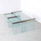 T35 Glass Nesting Tables by Pierangelo Gallotti for Galotti & Radice, 1970s, Set of 3