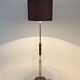 1950s Chrome & Wood Floor Lamp, Czechoslovakia, Restored