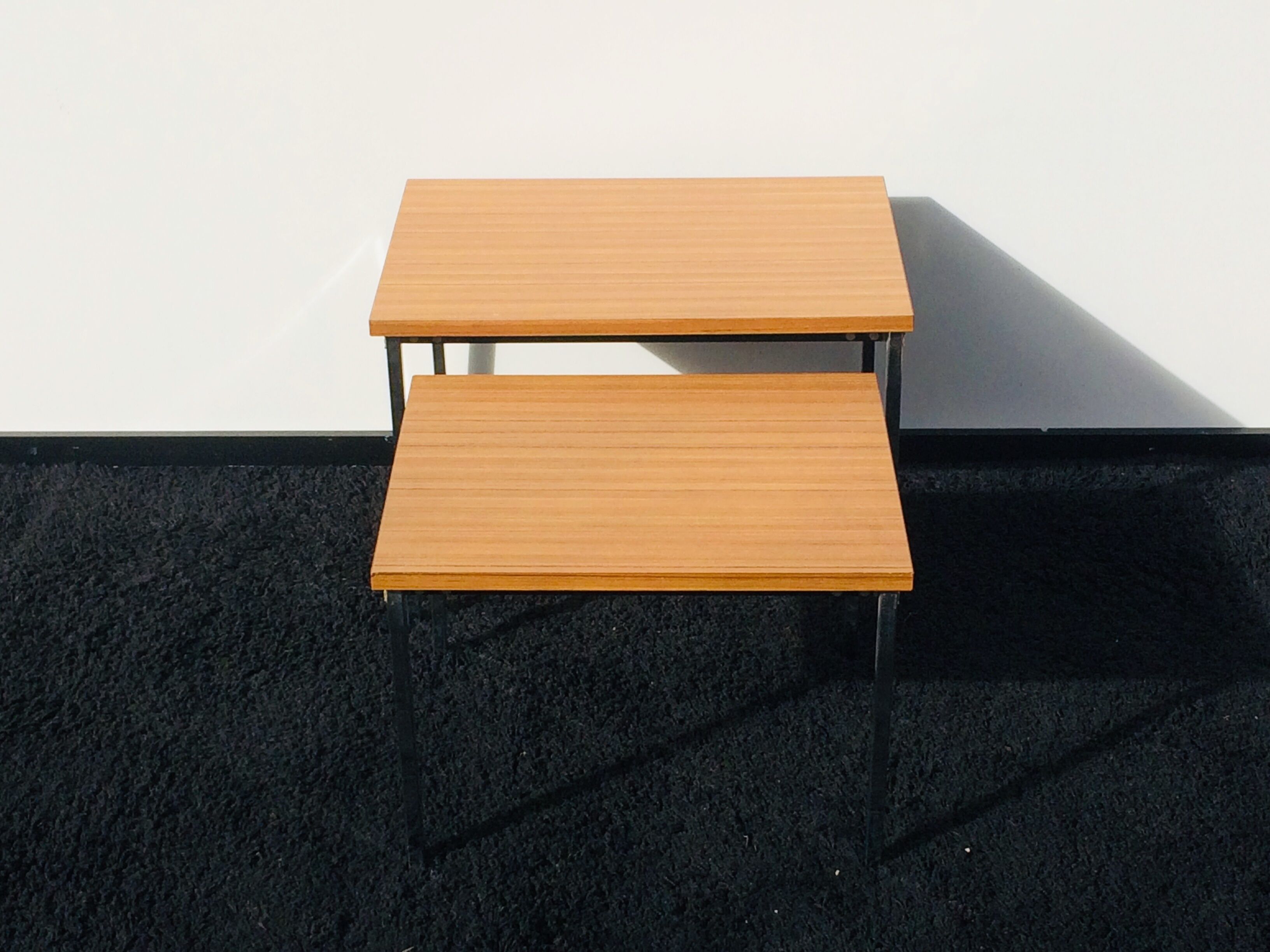 Pair coffee tables by Pierre Guariche for Meurop 60