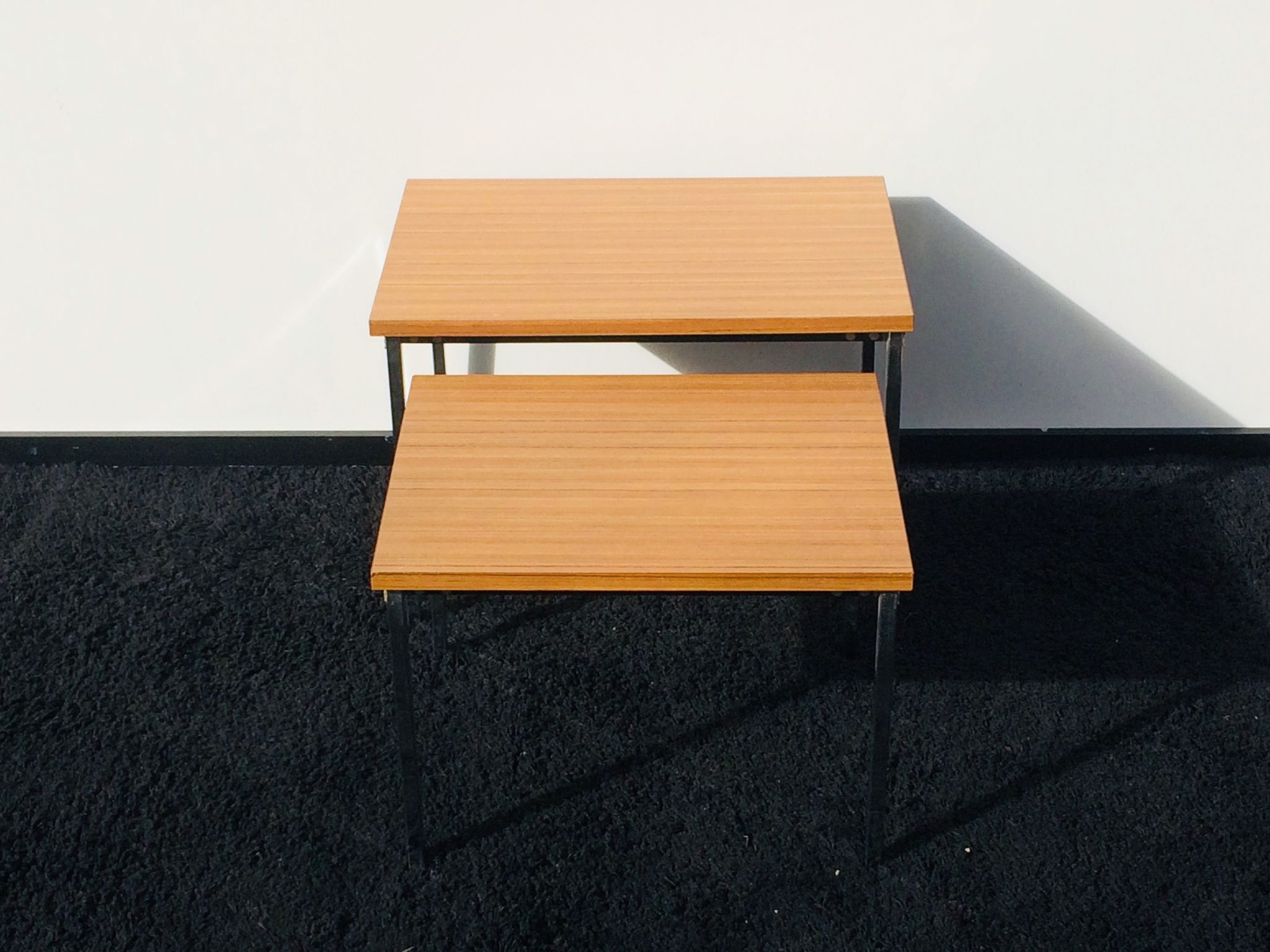 Pair coffee tables by Pierre Guariche for Meurop 60