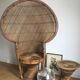 Vintage Emmanuelle chair in rattan and buri