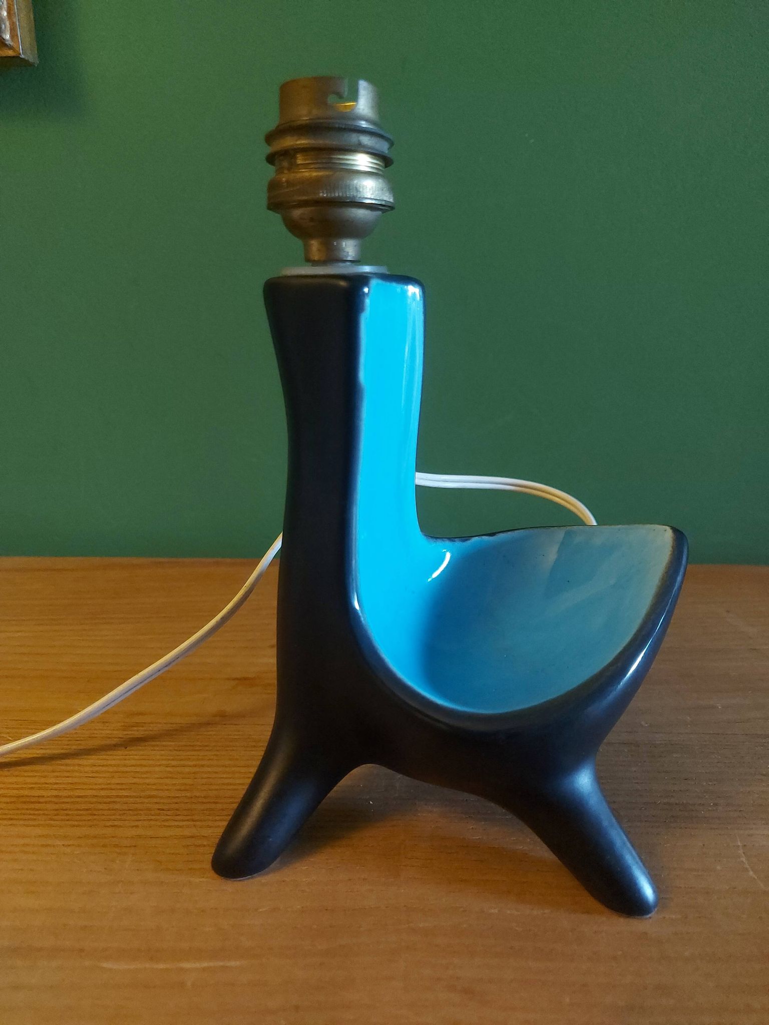 Pied de lampe en céramique années 60's