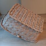 Xxl bleached wicker basket