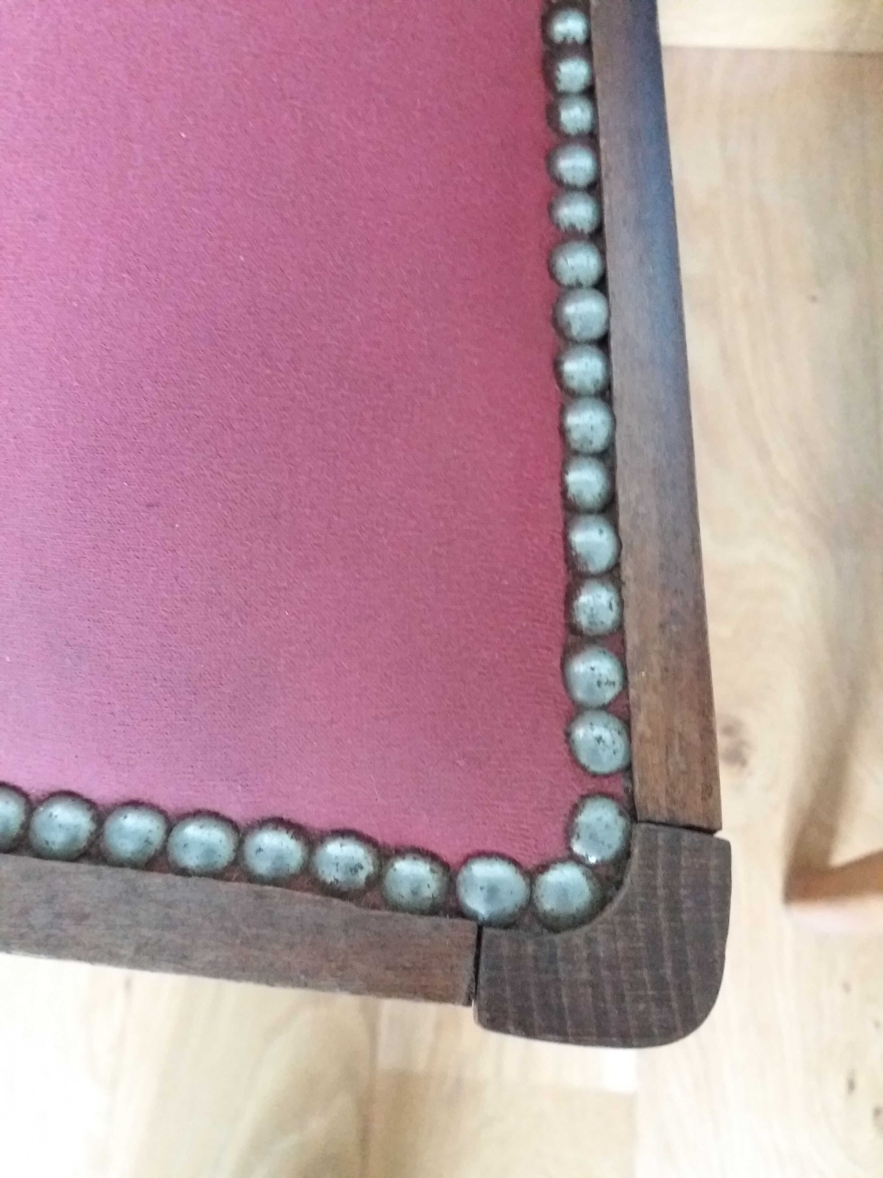 2 Art Deco upholstered and wood chairs