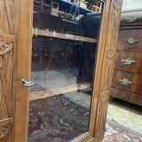 Paire de vitrine à suspendre Art Nouveau en frêne