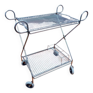 desserte en métal chromé,années