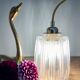 Vintage holophane glass globe lamp