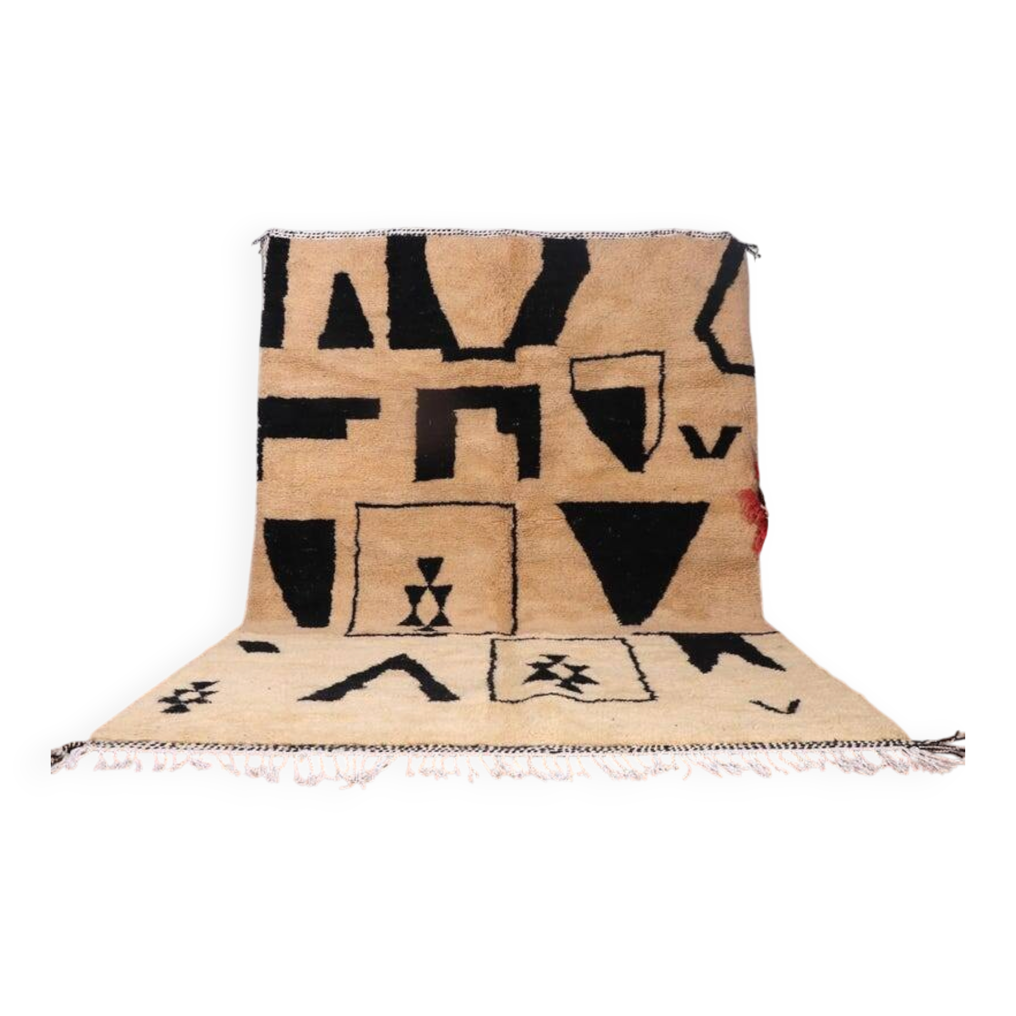 Traditional pure wool Berber rug handwoven size 150/250 cm