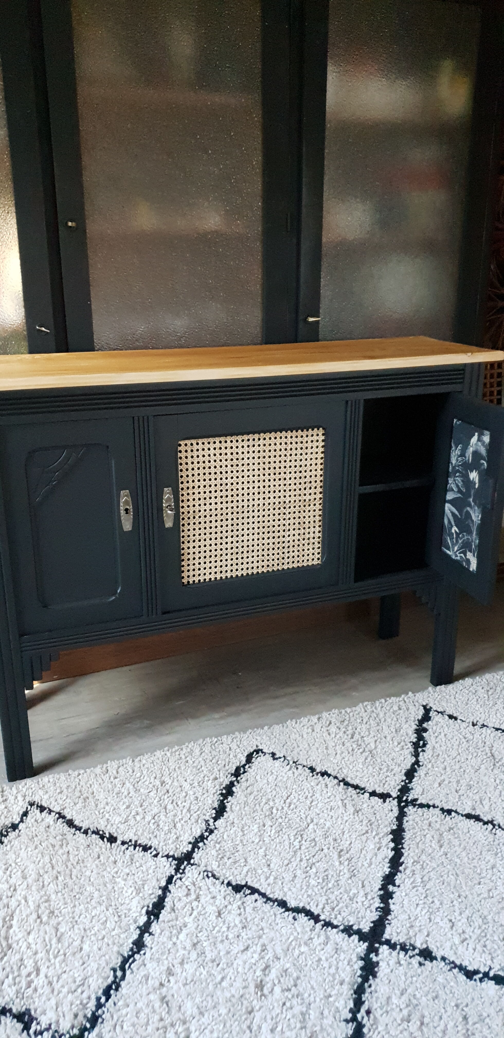 Black sideboard and canning