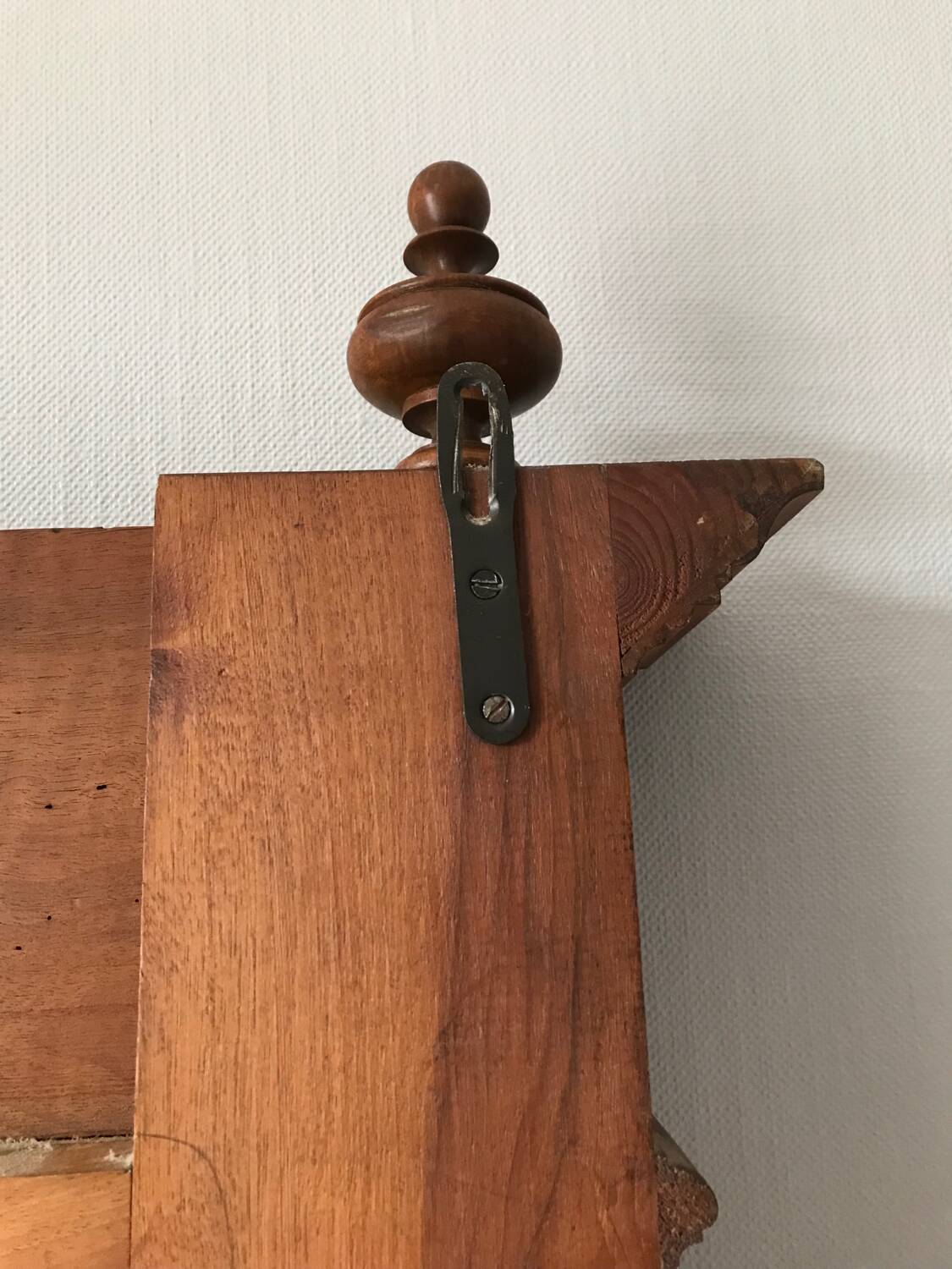 Miroir trumeau en chêne et miroir biseauté