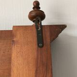 Oak overmantel mirror and beveled mirror