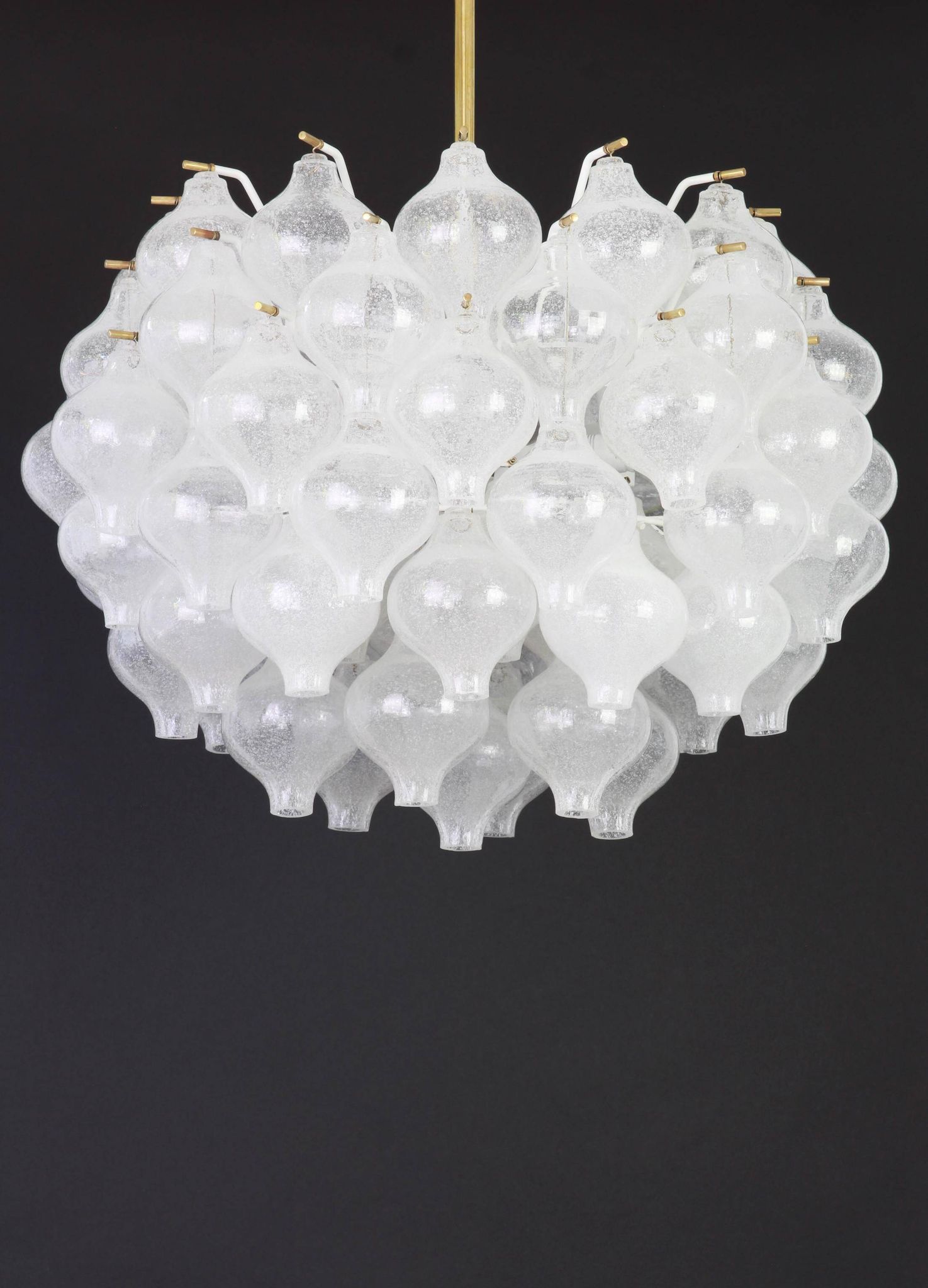 Glass Tulipan chandelier by Kalmar, Austria, 1960s