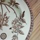Antique ironstone plate with brown floral decoration – late 19th century
