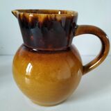 Glazed earthenware pitcher