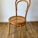 Baumann bistro chair in bent wood and blond wood canning 40s-50s