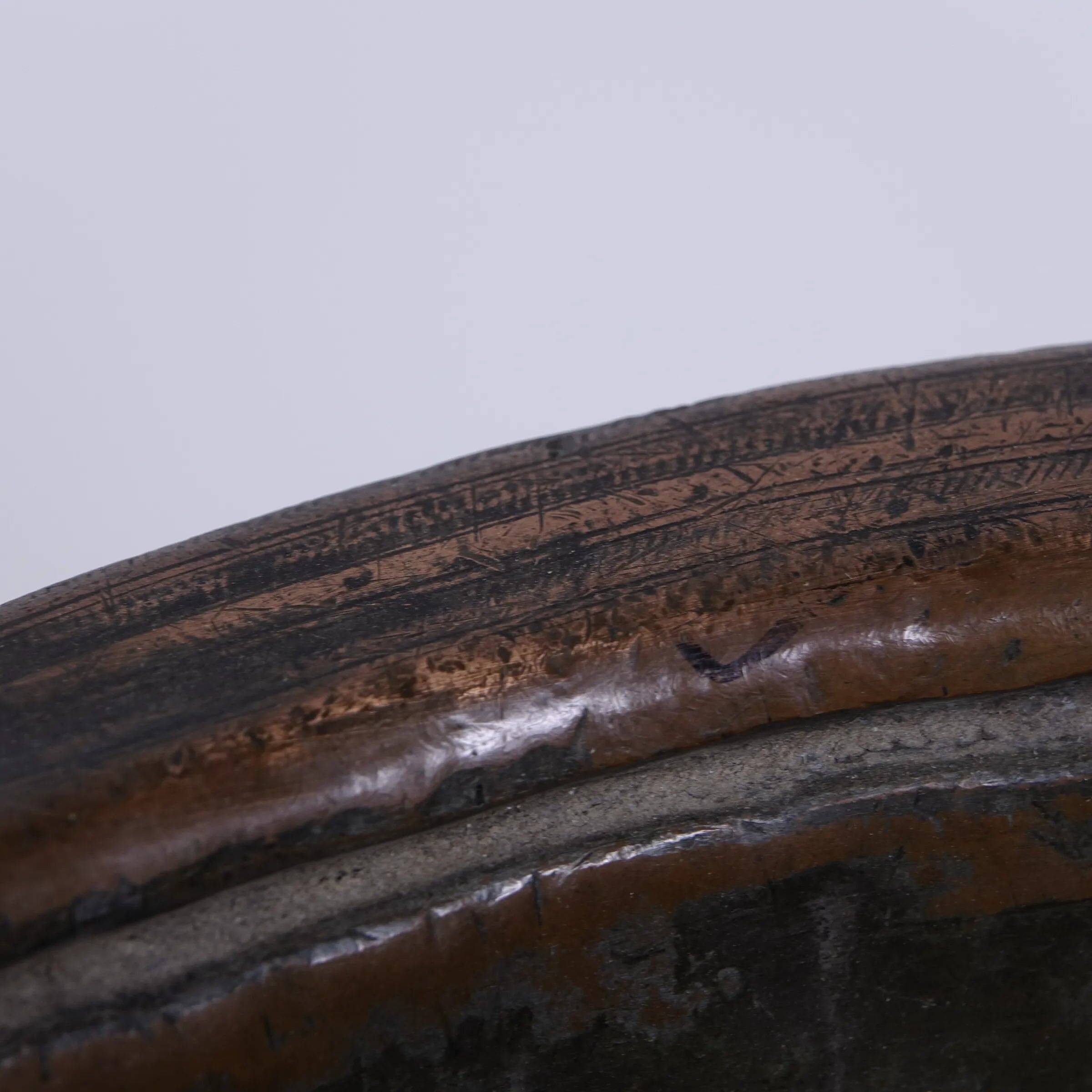 Tambe - Large patinated copper temple jar