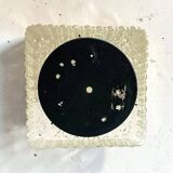 Large glass square flush mount ceiling or wall lamp