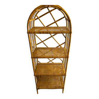 Bamboo rattan bookcase