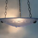 Suspension cava Art Deco 1 Fire in blue glass. Signed Delmas. Year 30