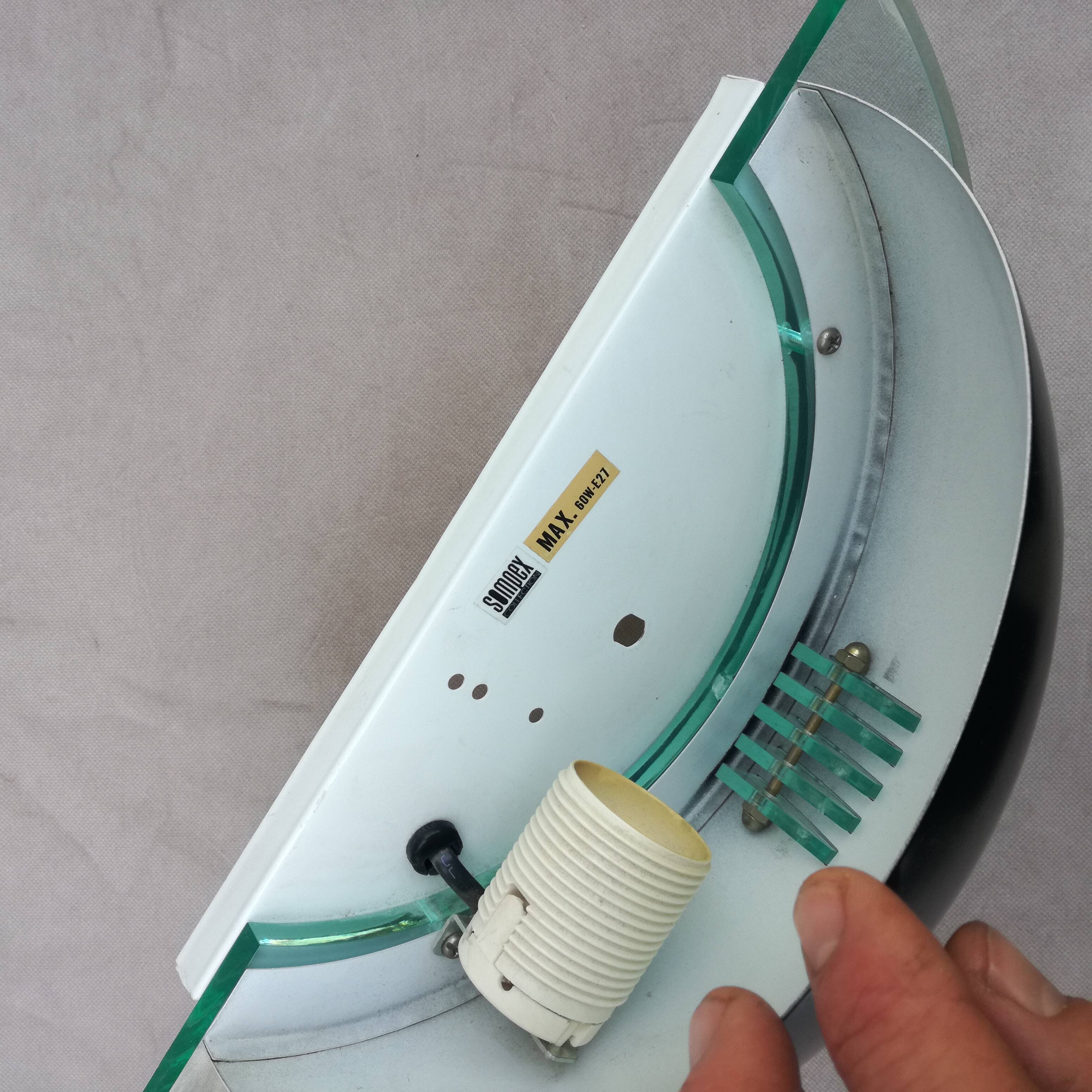 Post-modern half-moon wall lamp, 1990