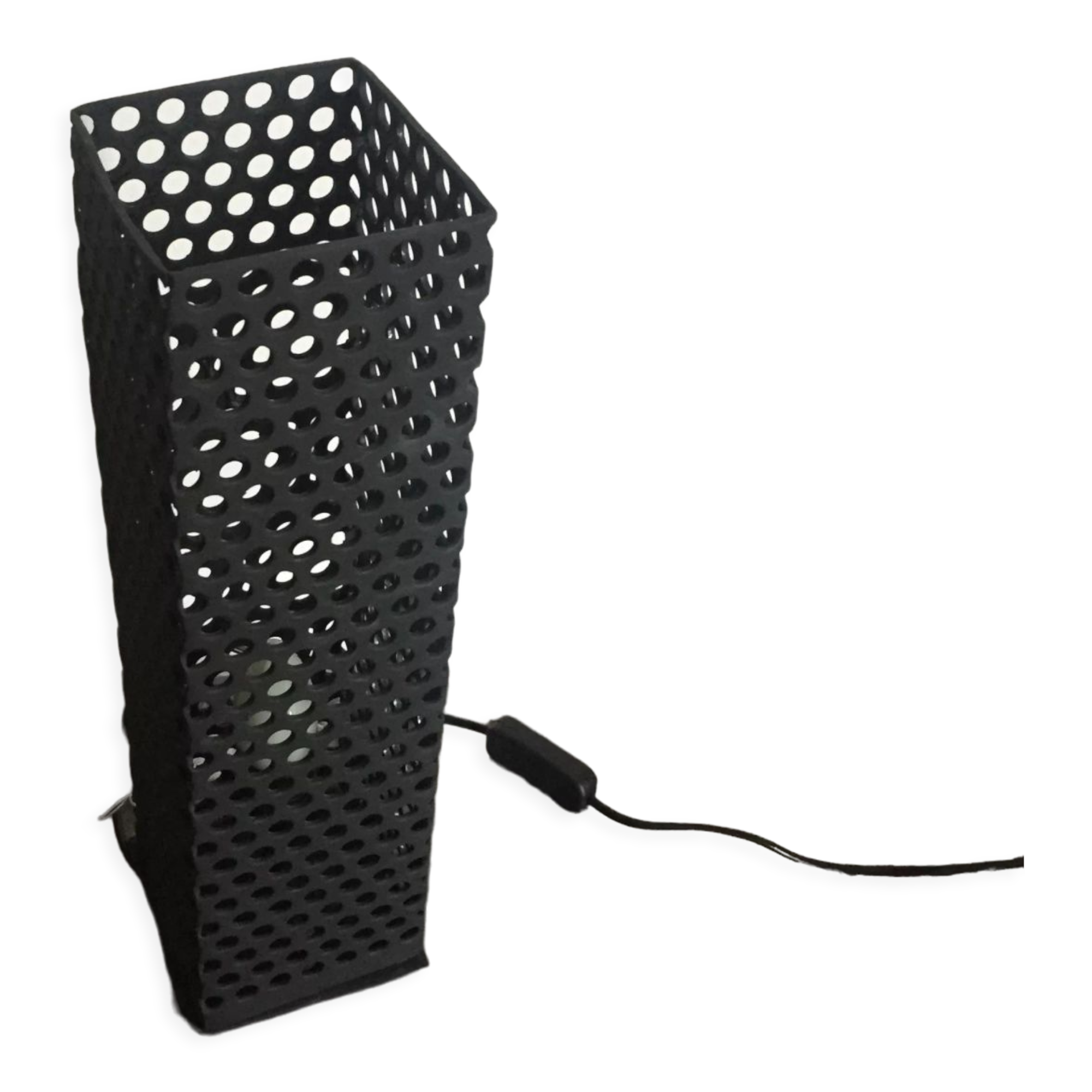 Matte black designer metal lamp