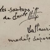 Santon sur plaque céramique vallauris par claude hill
