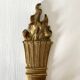 Pair of double brass wall sconces in the Louis XVI style, decorated with swans
