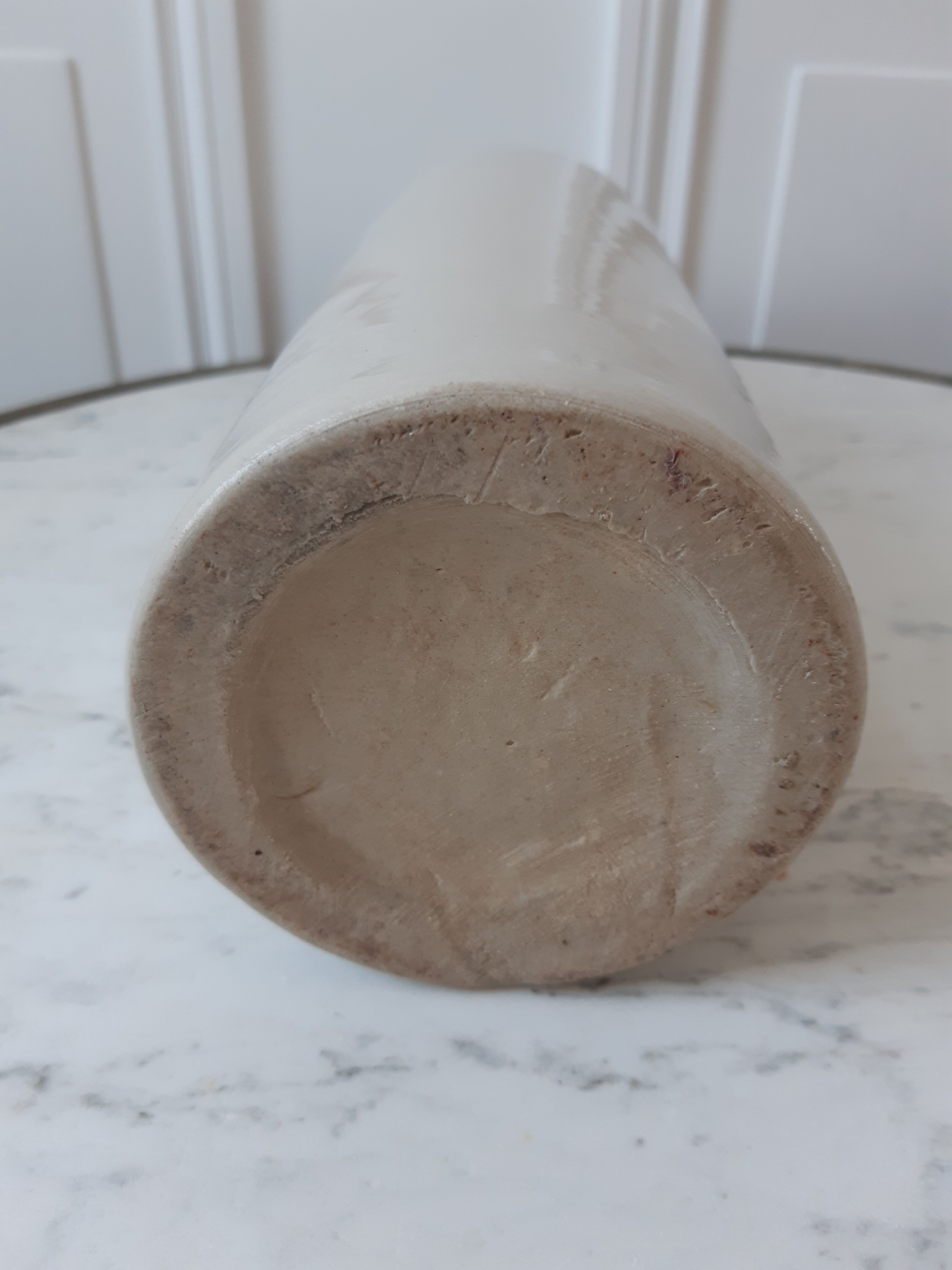 70s beige sandstone bottle