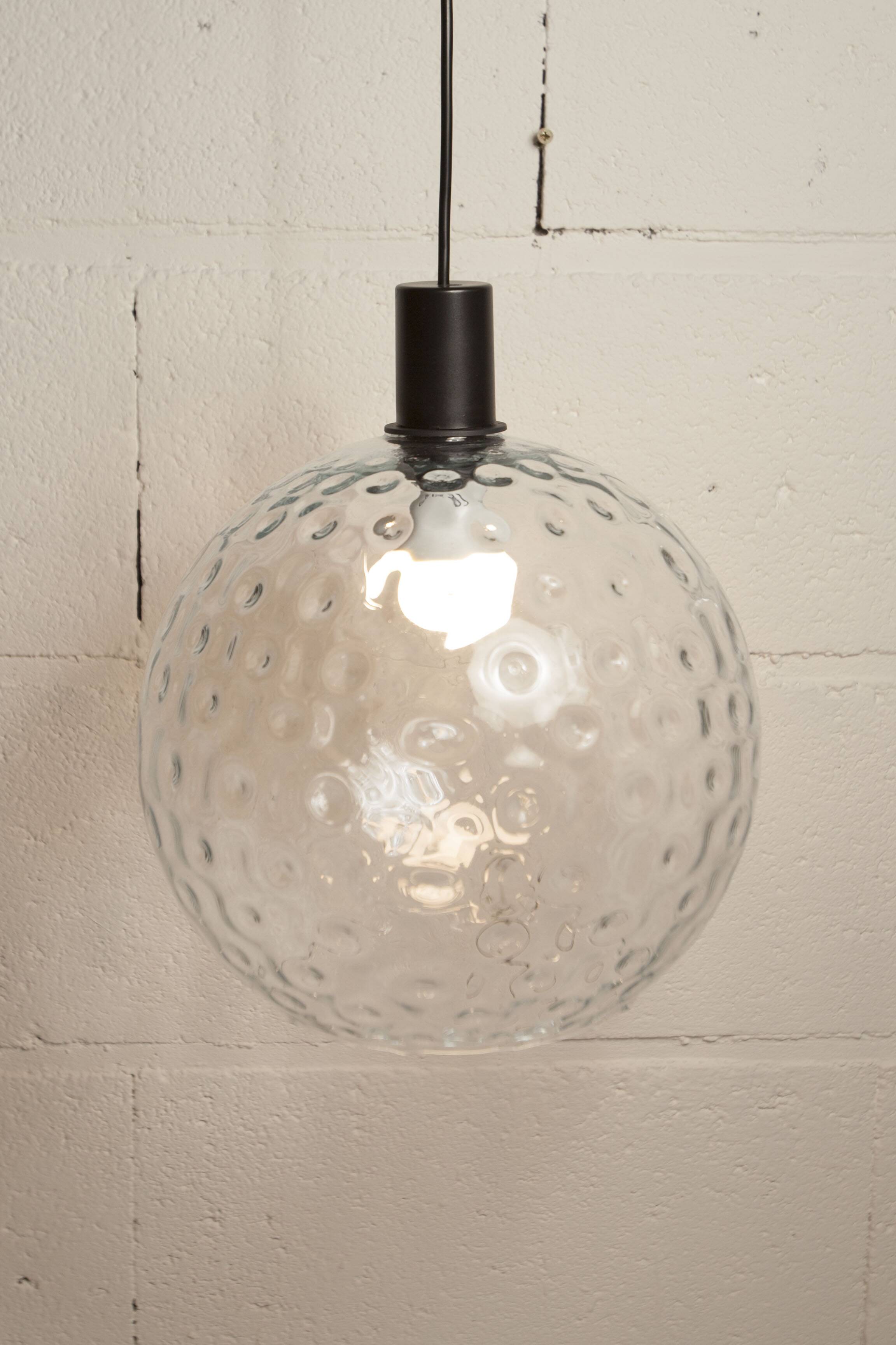Original blown glass ball pendant 1970