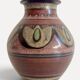 1970s Spanish Hand-Painted Studio Pottery Vase with Mediterranean Motifs