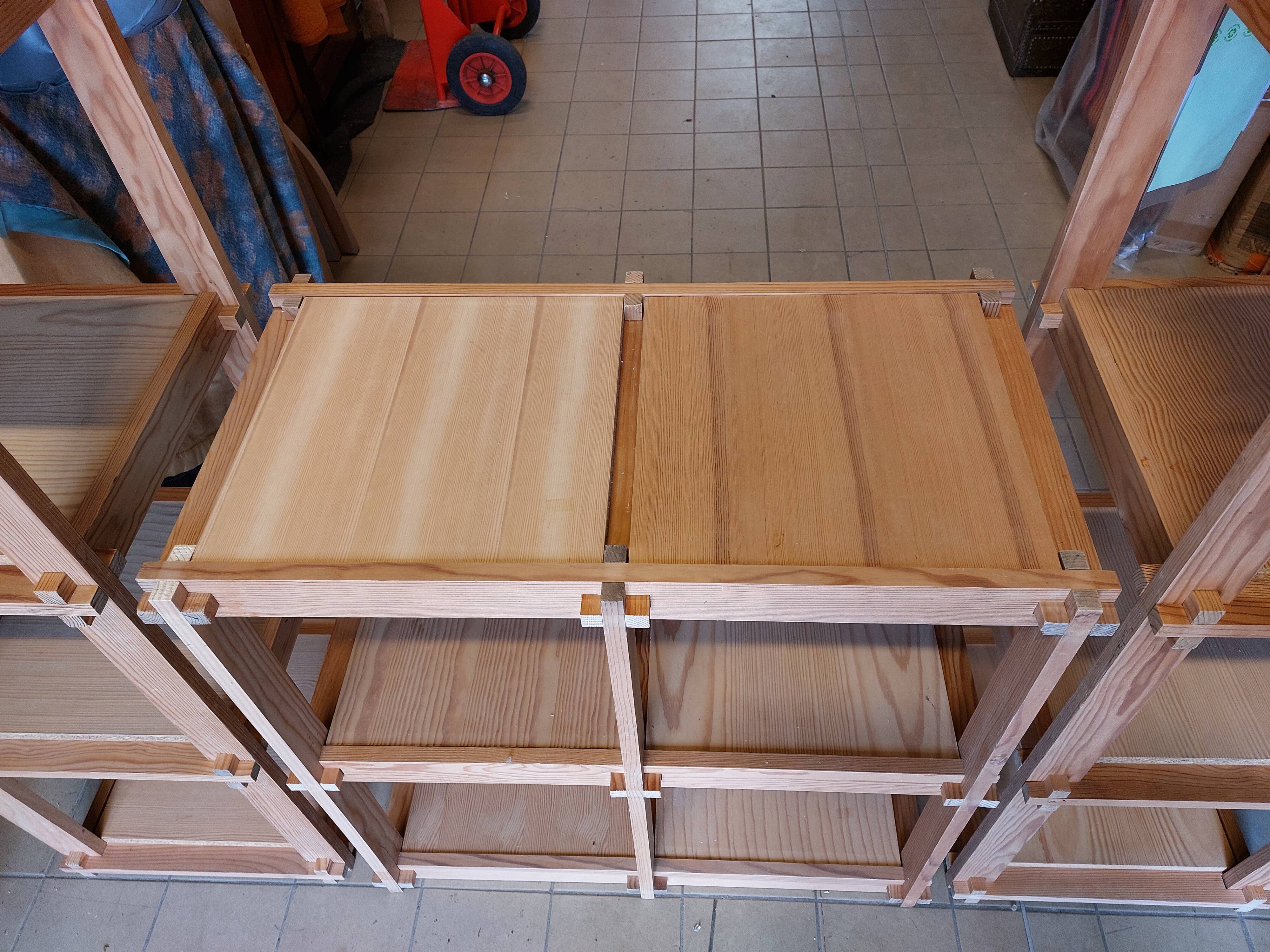 Modular fir staircase bookcase - Maison Regain