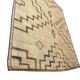 Vintage leather and reed Tuareg mat