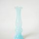 Sky blue opaline vase with a scalloped neck, 1960.