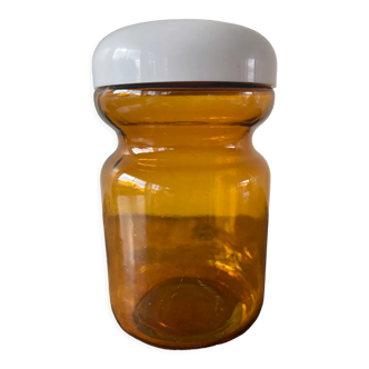 Amber glass jar