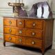 Transitional cherrywood chest of drawers, 18th century