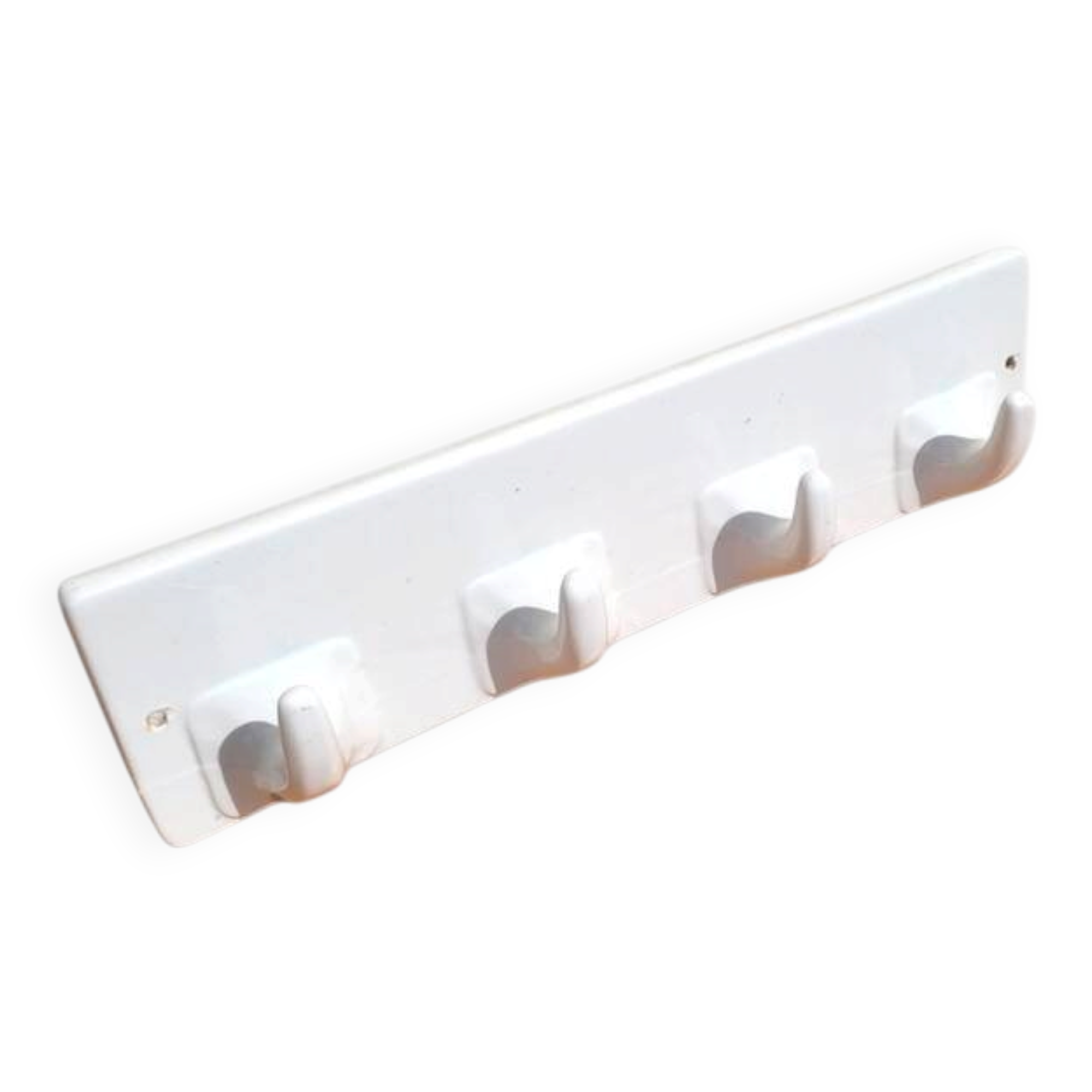 Antique wall hook in white ceramic 4p