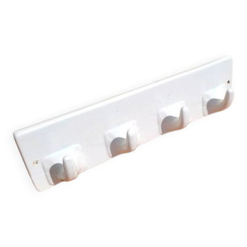 Antique wall hook in white ceramic 4p