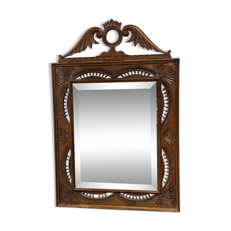 Breton openwork walnut mirror