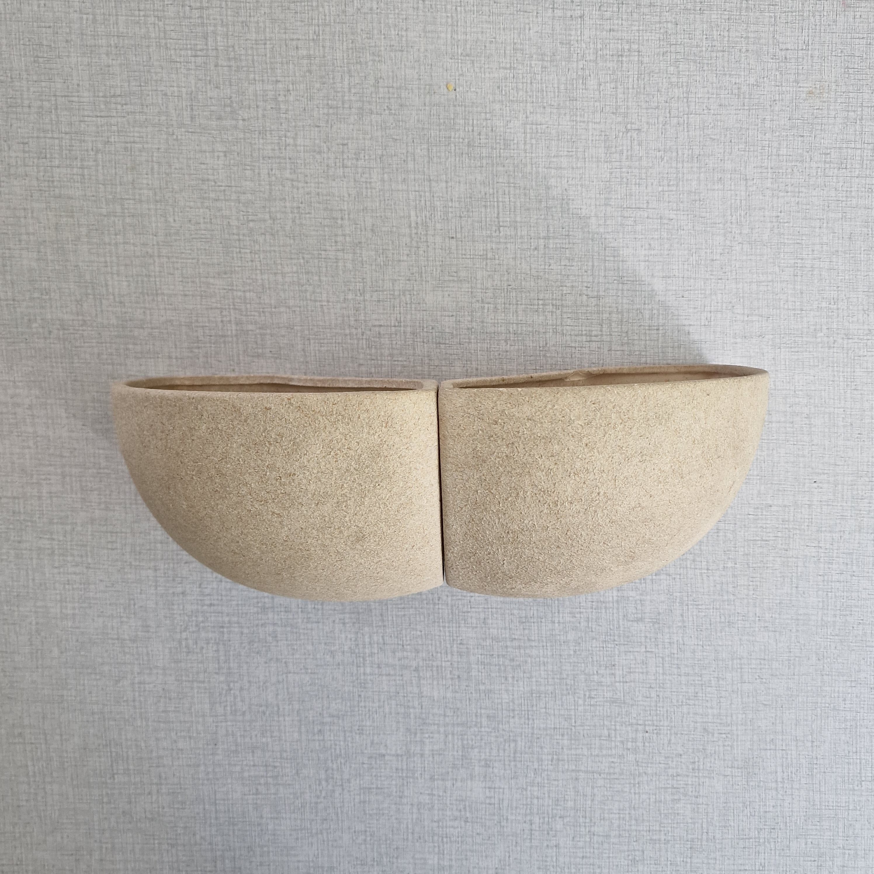 Textured ceramic corner bubble wall lamp, 1970s